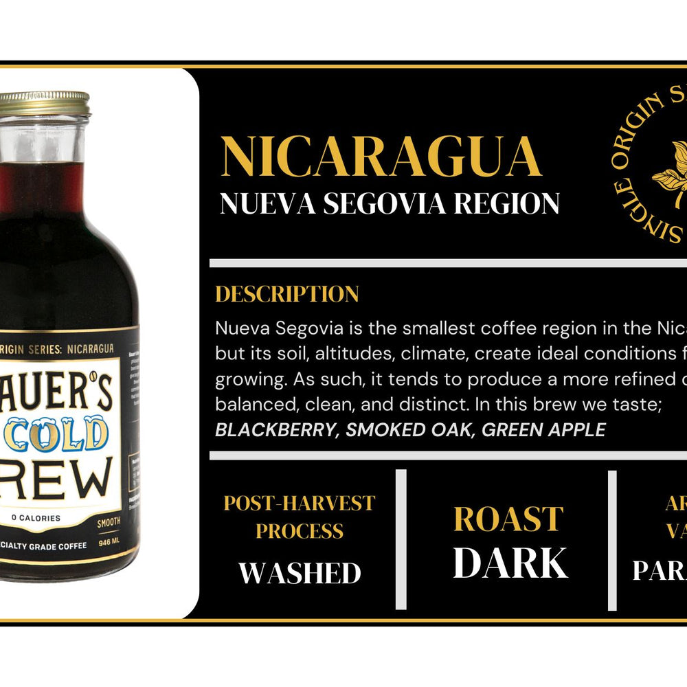 
                  
                    NICARAGUA COLD BREW Cold Brew Bauer's Brew 
                  
                