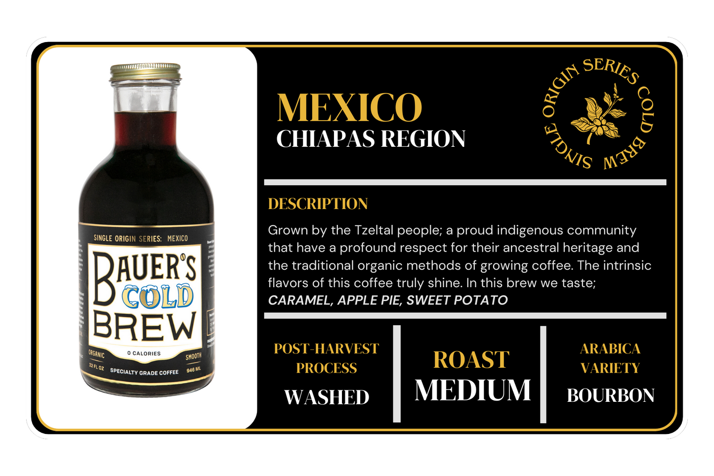 
                  
                    MEXICO COLD BREW - Bauer's Brew
                  
                